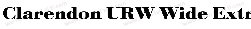 Clarendon URW Wide Extra Bold字体转换